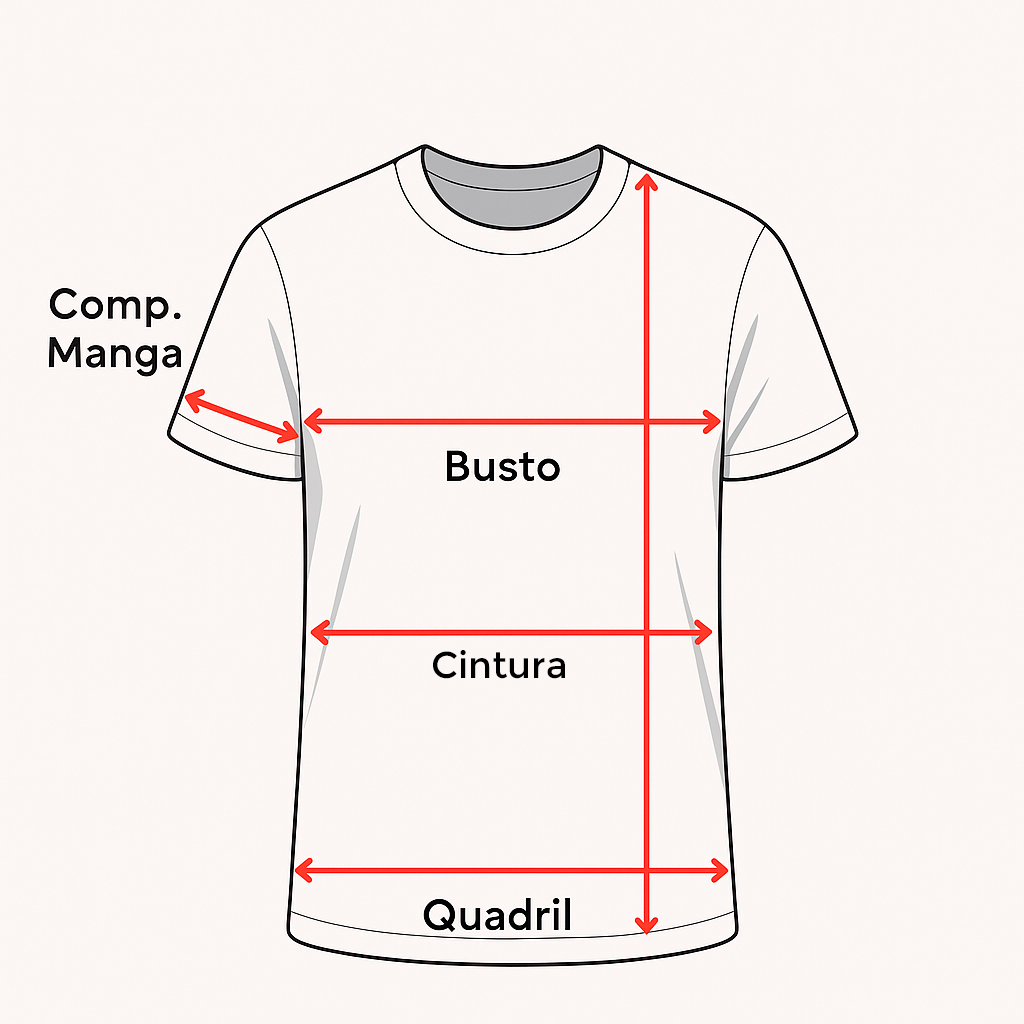 Guia de como medir camiseta - Kakai Fitness